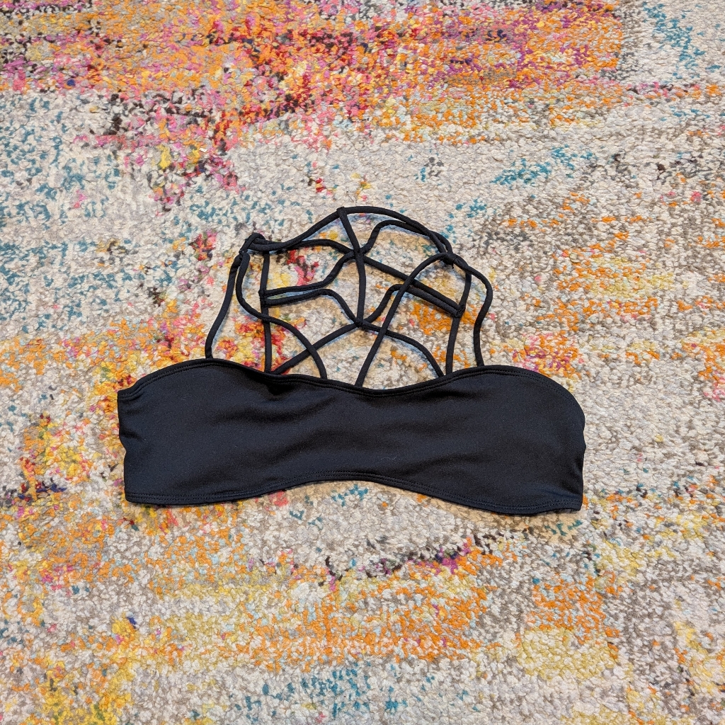 Strappy Unique Black Bra